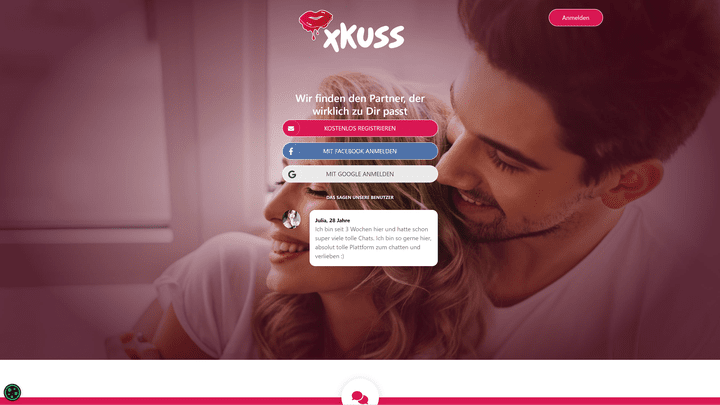 Anbieter wie xkuss werben zwar mit unkomplizierter Anmeldung über Facebook und Google; weil sie aber Animateur:innen einsetzen, ist das Geschäftsmodell als äußerst unseriös einzustufen