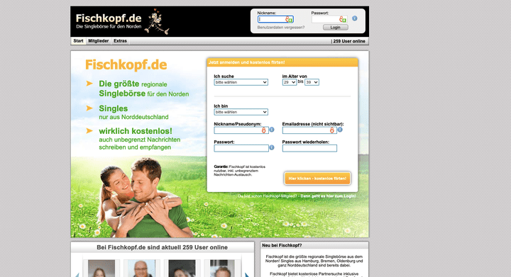 fischkopf.de präsentiert sich als eine authentische, regionale und kostenlose Singlebörse für den Norden. Hier kriegst du bodenständiges Online-Dating anstatt eine kalte, anonyme Datenbank.