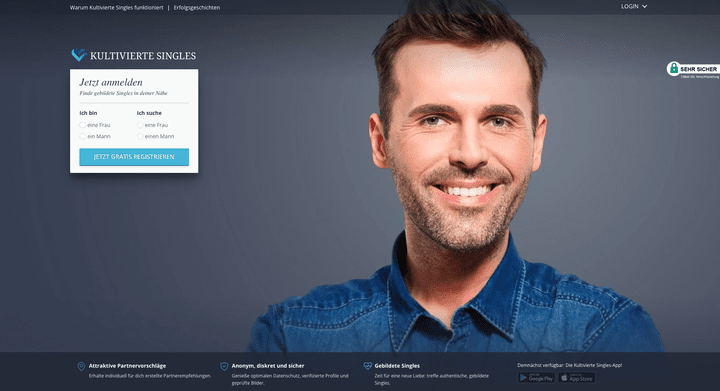 Hier geht es klar um Qualität vor Quantität, Tiefgang vor Oberfläche und Sicherheit vor Masse. Kultivierte Singles will die Menschen ansprechen, die wissen, was sie wollen, und bereit sind, sich in einer exklusiven Nische zu bewegen, um den perfekten Partner zu finden.