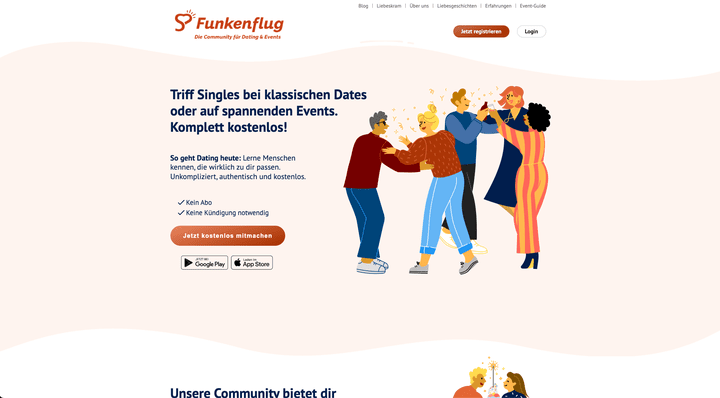 Hier geht es um echte, persönliche Begegnungen. Eine Kampfansage an perfekte Filter-Profile und ein Schritt in Richtung echte Menschen mit gemeinsamen Interessen. Du kannst dir Funkenflug als einen sozialen Club vorstellen, in dem sich die Leute über gemeinsame Hobbys und Events kennenlernen.