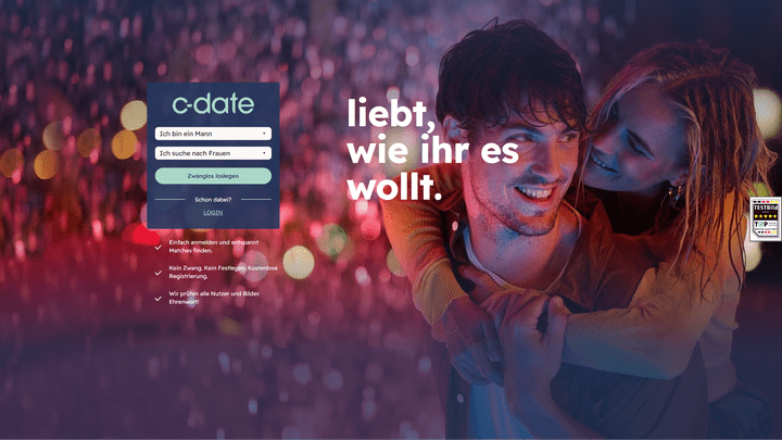 Bei Casual-Dating-Portalen wie C-Date steht nicht die Partnersuche im Vordergrund