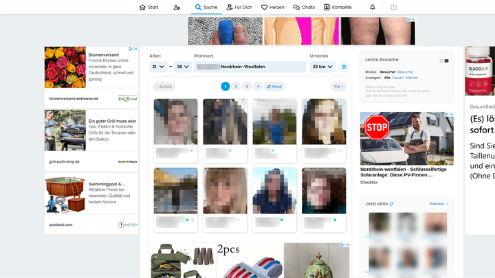 Bei SInglebörsen wie Finya musst du selbst auf die Suche gehen – das erfordert mitunter viel Arbeit