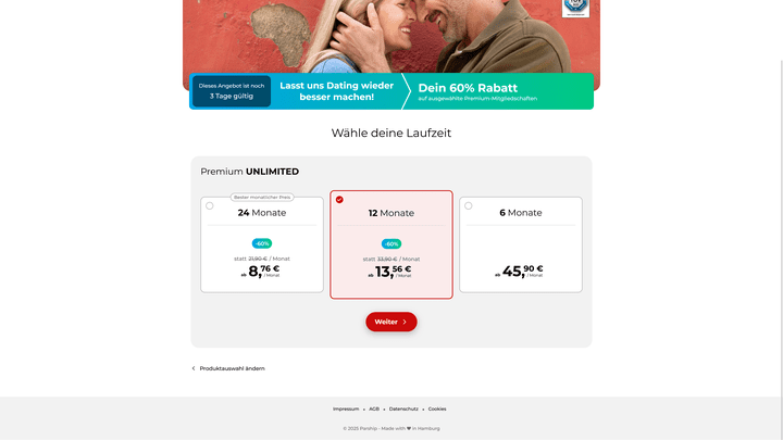 Die Preise von Parship im Überblick