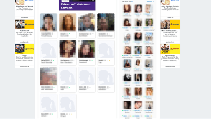 Die meisten meiner Suchergebnisse waren vom Alter her am oberen Ende meiner Suchrange. Jüngere gibt es hier nur selten.