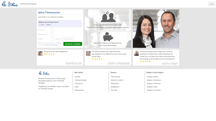 Für die Anmeldung sind nicht viele Informationen notwendig