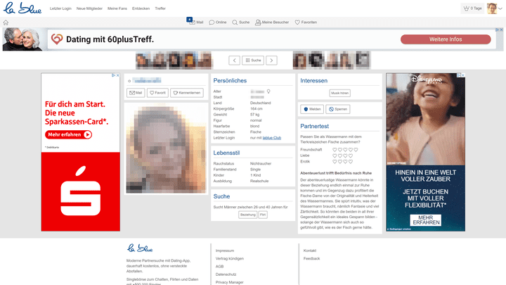 Was für eine Art von Kontakt jemand suchst, siehst du im jeweiligen Profil