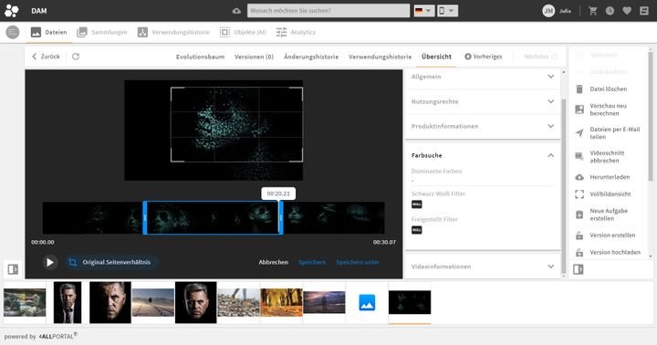Extrahieren Sie kurze Clips aus Ihren Video-Assets