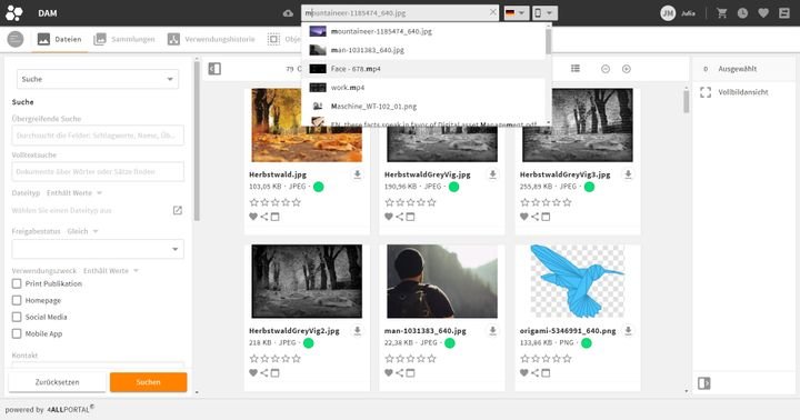 Finden Sie mit der Suche schnell und effizient Ihre Inhalte