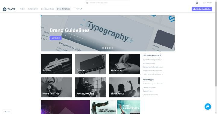 Kommunizieren Sie über die Homepage News und bieten Sie Shortcuts zu wichtigen Seiten und Assets