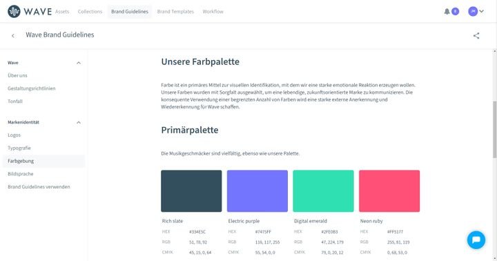Hinterlegen Sie Brand-Guidelines, um Ihren Mitarbeiter:innen die Erstellung von passendem Content zu erleichtern