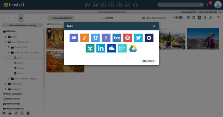 Canto ermöglicht Ihnen ein schnelles und unkompliziertes Filesharing über verschiedene Plattformen