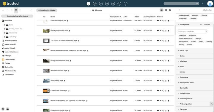 Mit den unterschiedlichen Ansichten verschaffen Sie sich mehr Übersicht