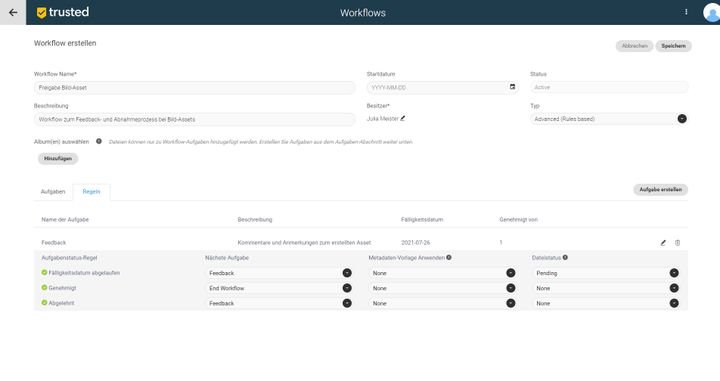Definieren Sie automatisierte Workflows