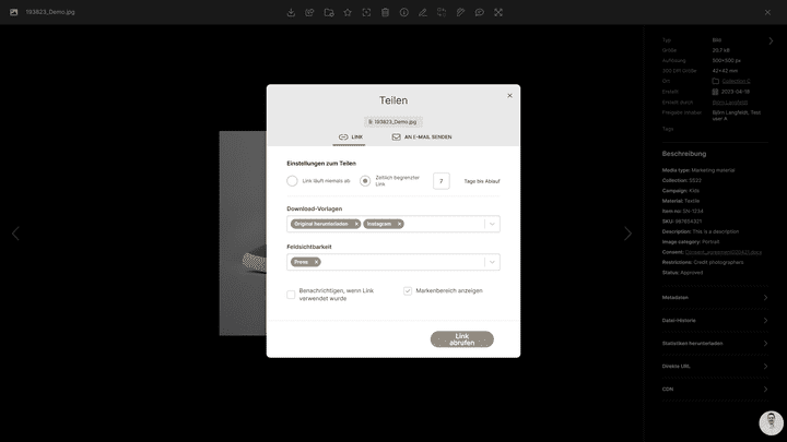 Versehen Sie Ihre Assets mit wichtigen Detailinformationen