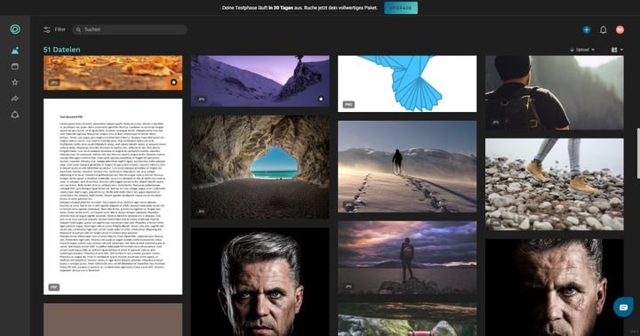 Importieren Sie verschiedene Medientypen wie Bilder, Videos, Musik oder Dokumente