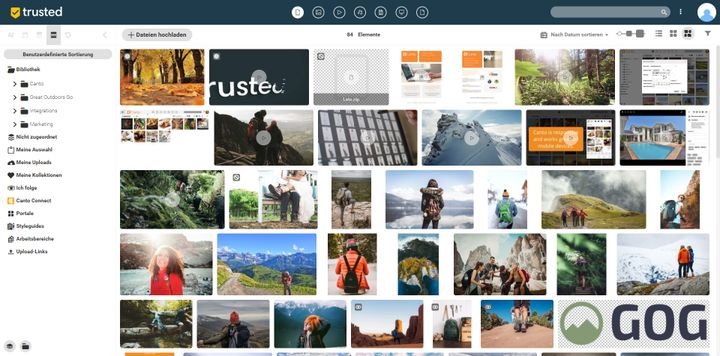 Die Oberfläche von Canto