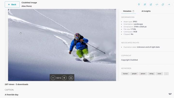 Hinterlege wichtige Metadaten wie Asset-Typ, Auflösung, Tags und mehr
