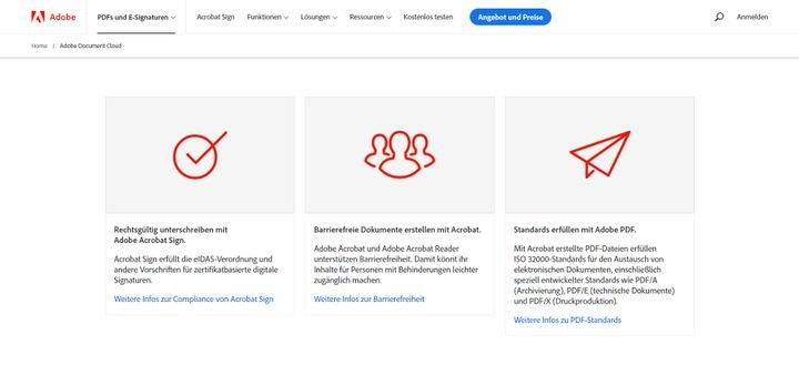 Adobe erfüllt die wichtigsten Auflagen der eIDAS für die rechtsgültige Digitale Signatur