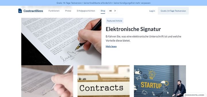 Im ContractHero-Blog finden Sie eine Reihe von nützlichen Beiträgen und Artikeln zu verschiedenen Themen