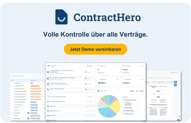 Im Digitale Signatur-Vergleich wirft trusted einen Blick auf die Vertragsmanagement-Software ContractHero
