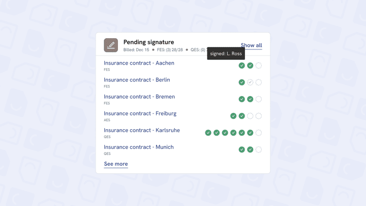 Das Unterzeichnen von Dokumenten mit ContractHero ist schnell und einfach in der übersichtlichen Web-Oberfläche erledigt