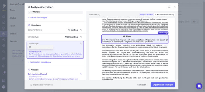 Du willst wissen, wie fynk auf die ausgelesenen Metadaten kommt? Dann springst du per Klick ganz einfach an die passende Stelle im Dokument.