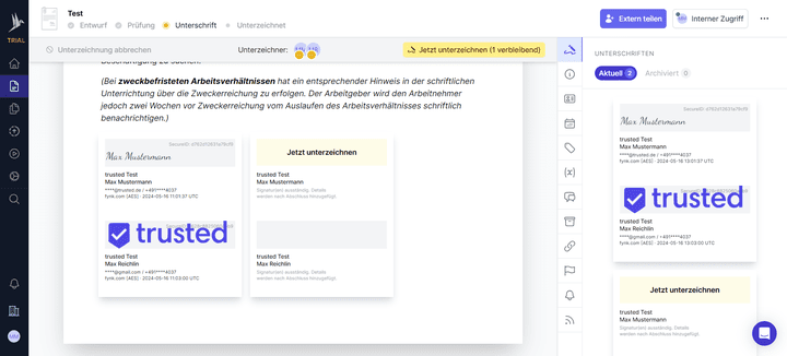 Signaturfelder auf Dokumenten einzufügen klappt einfach und schnell per Drag-and-Drop