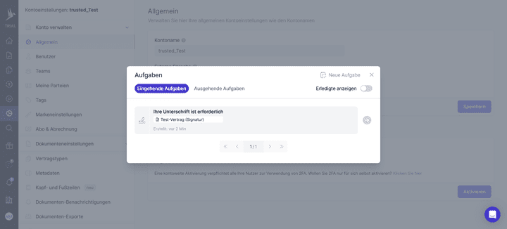 fynk erinnert dich immer an anstehende Aufgaben und Signaturen