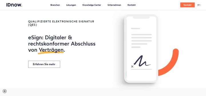 IDnow eSign steht im Digitale-Signatur-Vergleich von trusted.de auf dem Prüfstand - hier erfahren Sie alle wichtigen Infos zur Lösung