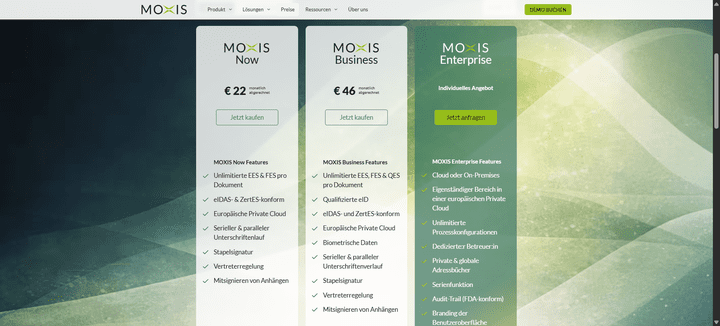 Ein Überblick über die Preise und Features von MOXIS