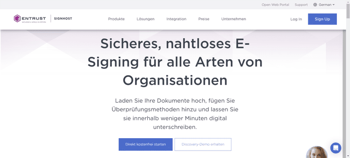 Sichere und nahtlose Signaturen für alle Arten von Unternehmen – damit wirbt die schlanke Signaturlösung Signhost