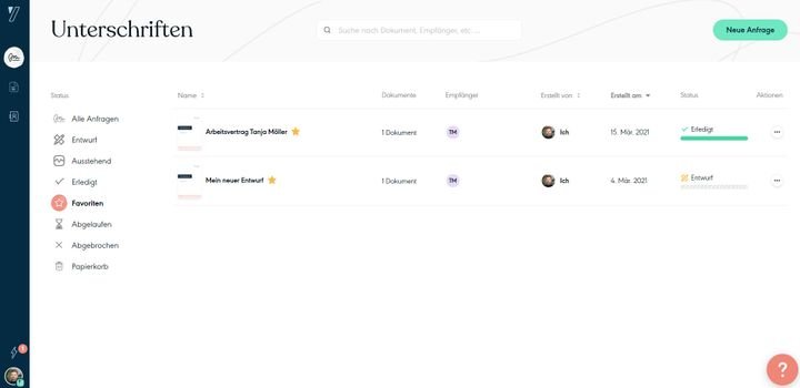 Durch die Dokumentendatenbank verlieren Sie keine wichtigen Unterlagen und anstehende Unterschriften aus den Augen