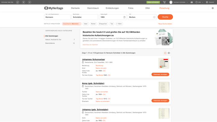 19,5 Mrd. Dokumente (mittlerweile 20,3) sind natürlich eine Hausnummer. Wie penibel die Suche auf deine Begriffe achten soll, kannst du zum Glück einstellen (und z. B. auch nach Initialen suchen).