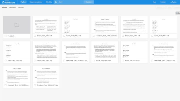 Wählen Sie nach Bedarf die Listen- oder Kachelansicht