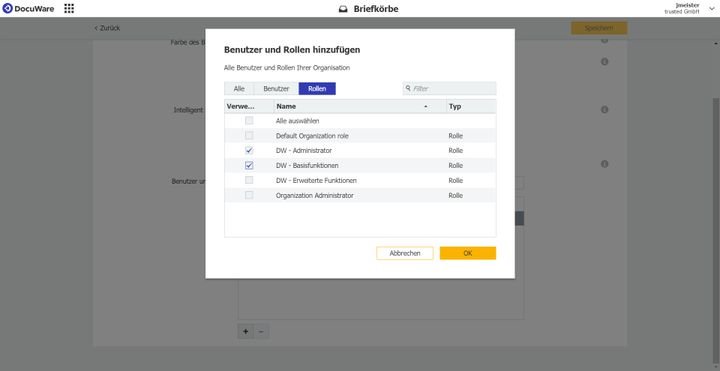 Vergeben Sie gezielt Rollen und Rechte, um Ihre Dokumente zu schützen