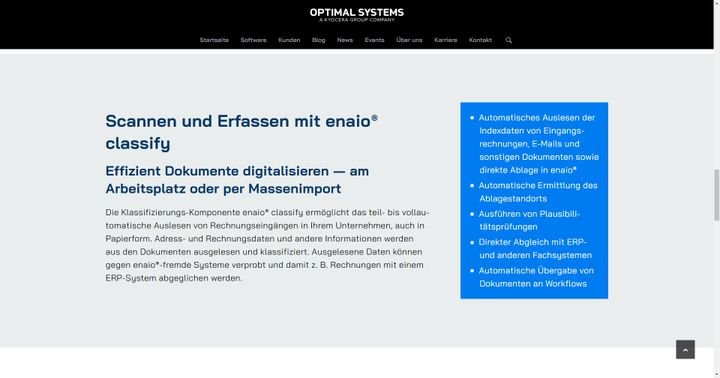 Mit enaio classify vereinfachen und automatisieren Sie die Ablage Ihrer Rechnungsdokumente