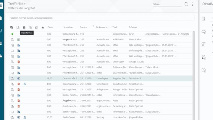 Mit der Volltextsuche und den Filtern finden Sie zügig die gewünschten Dokumente