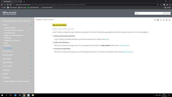 Dank der Einstellungen zur Barrierefreiheit können mehr Personen effektiv mit dem System arbeiten