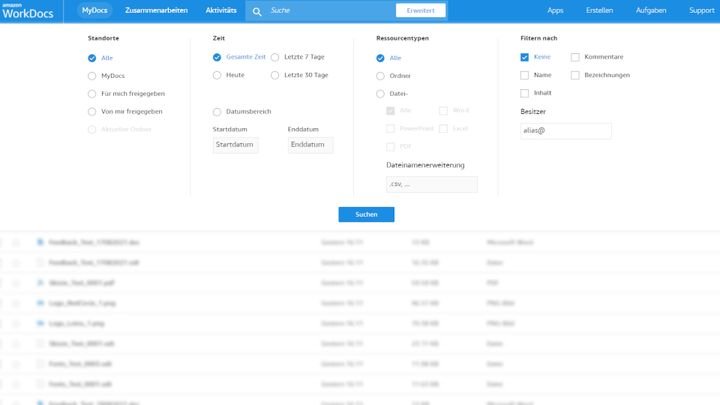 Finde Dokumente schnell per erweiterter Suchfunktionen und Volltextsuche wieder
