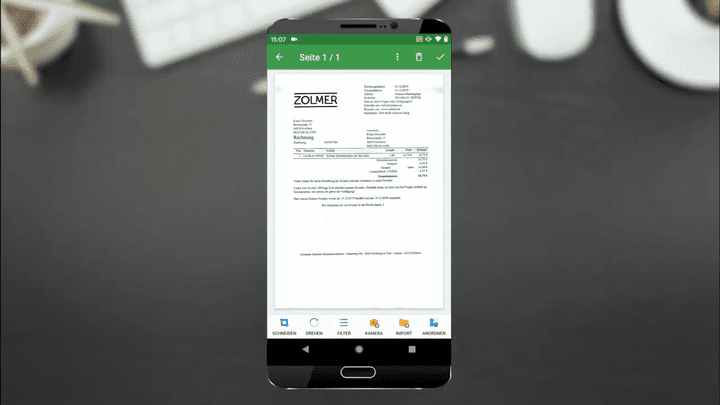 Verwalte auch Unterlagen auf deinem Smartphone