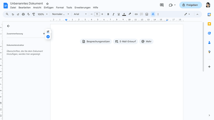Mit nur zwei Klicks wechsle ich in mein Google Drive