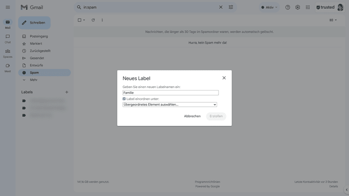 Weise deinen Mails individuelle Labels zu