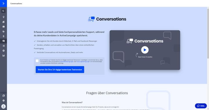 Nutzen Sie das Add-on “Conversations” um per Live-Chat mit Ihrer Kundschaft zu kommunizieren
