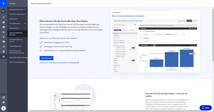 Erstellen Sie benutzerdefinierte Berichte, um alle für Sie relevanten Daten aus ActiveCampaign zu holen