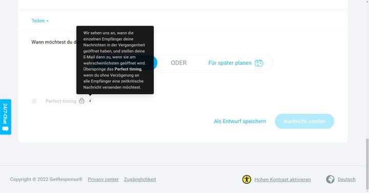 Lassen Sie GetResponse automatisch ermitteln, wann Nachrichten am besten versendet werden