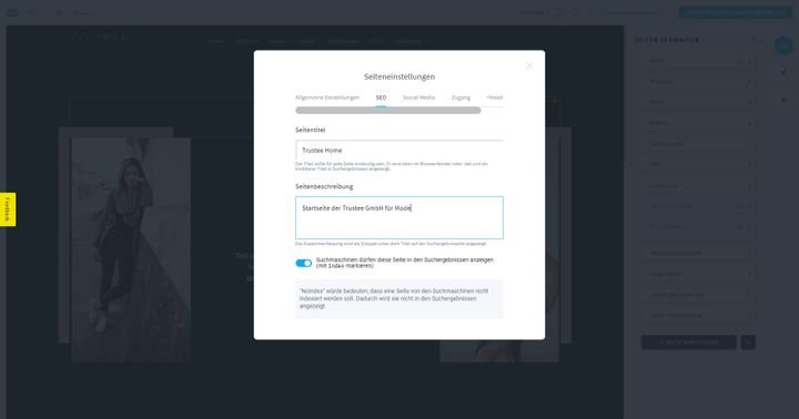 Hinterlegen Sie SEO-relevante Beschreibungen für Ihre Seiten