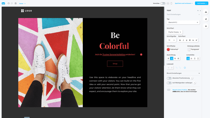 GetResponse erlaubt Ihnen die Erstellung eigener Landingpages