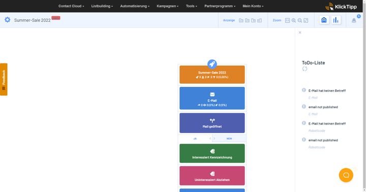 Die To-Dos helfen Ihnen effektiv bei der beseitigung von Fehlern in den Automationen