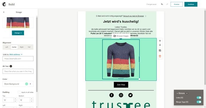 Der neue Editor arbeitet ohne Drag-and-Drop