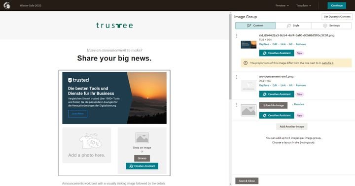 Fügen Sie die vorgefertigten CI-Elemente problemlos in Ihre Inhalte ein